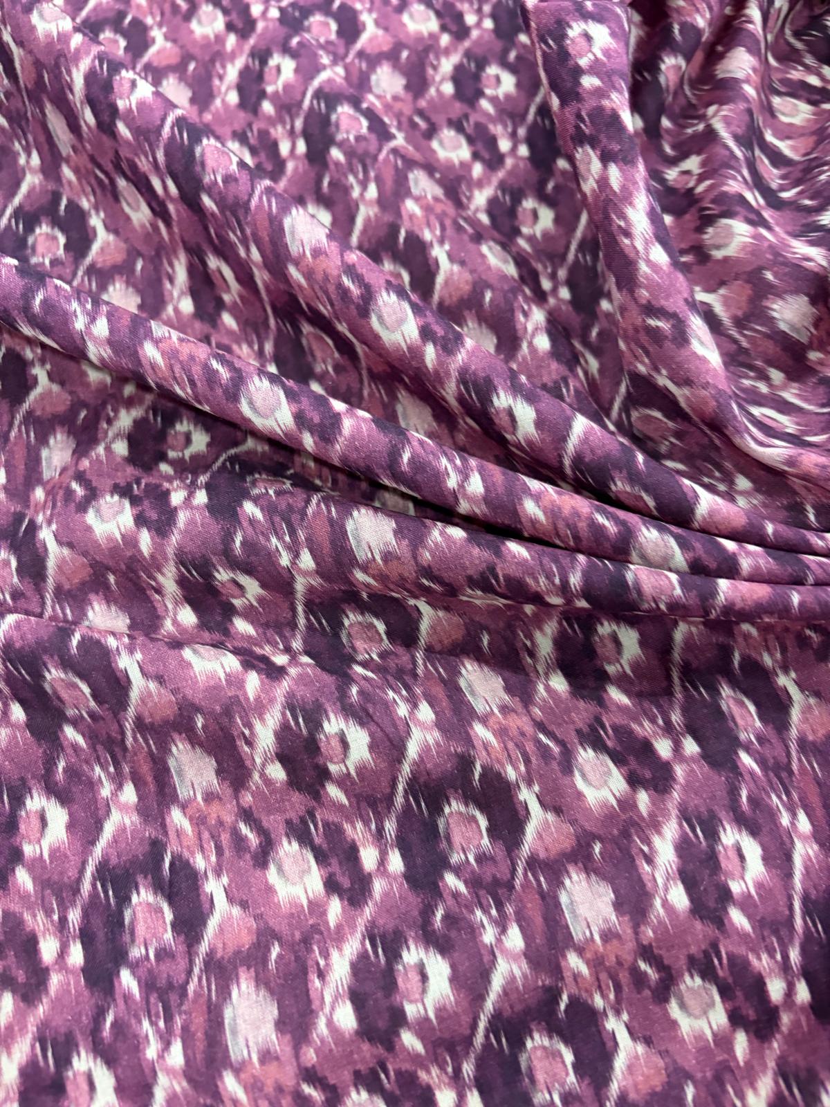 DRACO 037 Ikat style abstract printed cotton voile