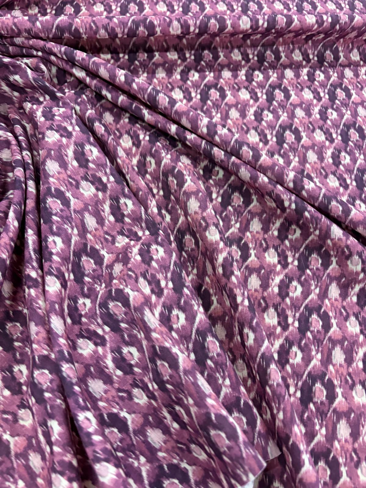 DRACO 037 Ikat style abstract printed cotton voile