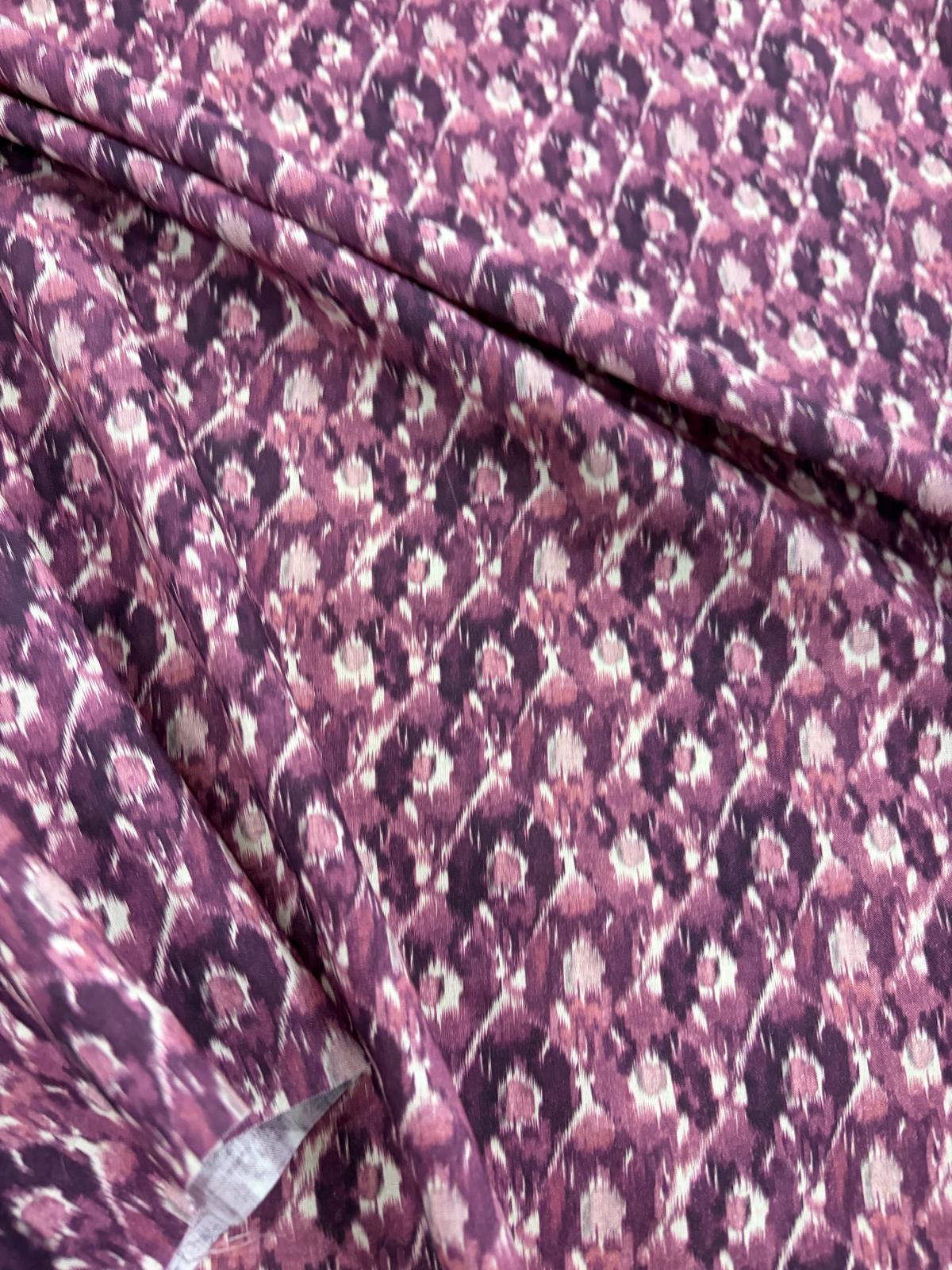 DRACO 037 Ikat style abstract printed cotton voile