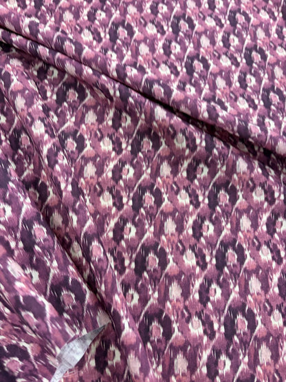 DRACO 037 Ikat style abstract printed cotton voile