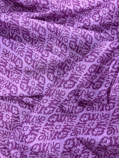 DRACO 038 Lilac Ikat print cotton voile