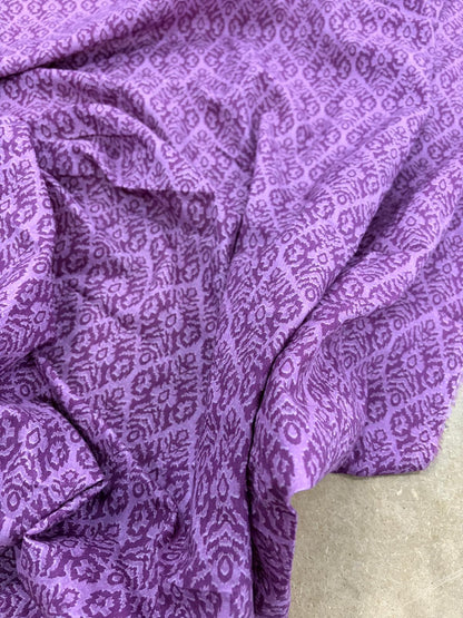 DRACO 038 Lilac Ikat print cotton voile