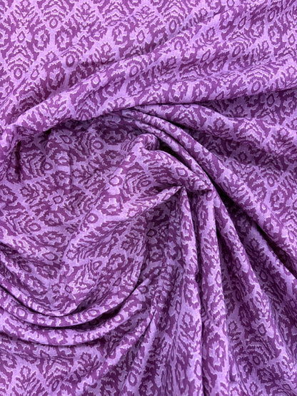 DRACO 038 Lilac Ikat print cotton voile