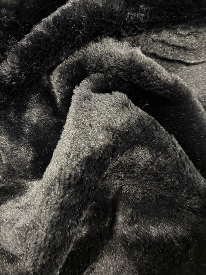 DRACO 039 faux fur double face black&purple cuddle minky