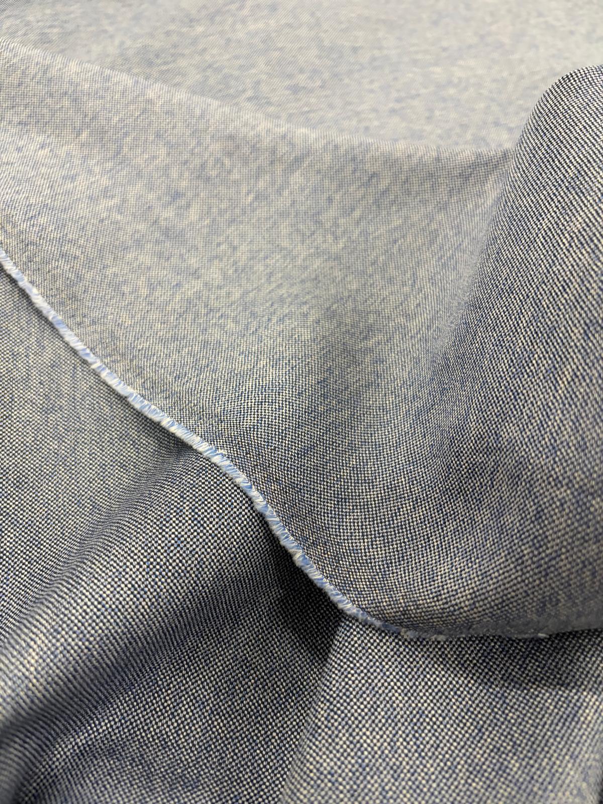 DRACO 020 blue cotton oxford shirting fabric