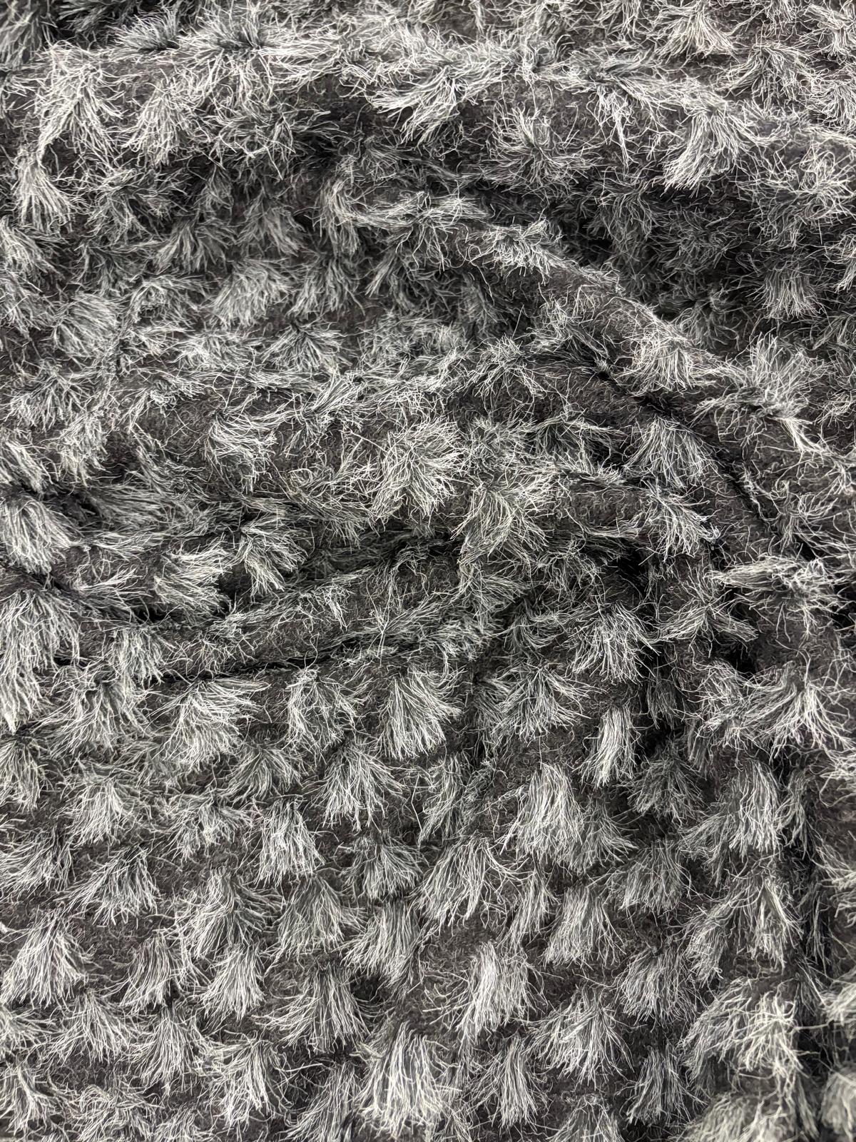 DRACO 043 heavy boiled wool with applicated grey&black