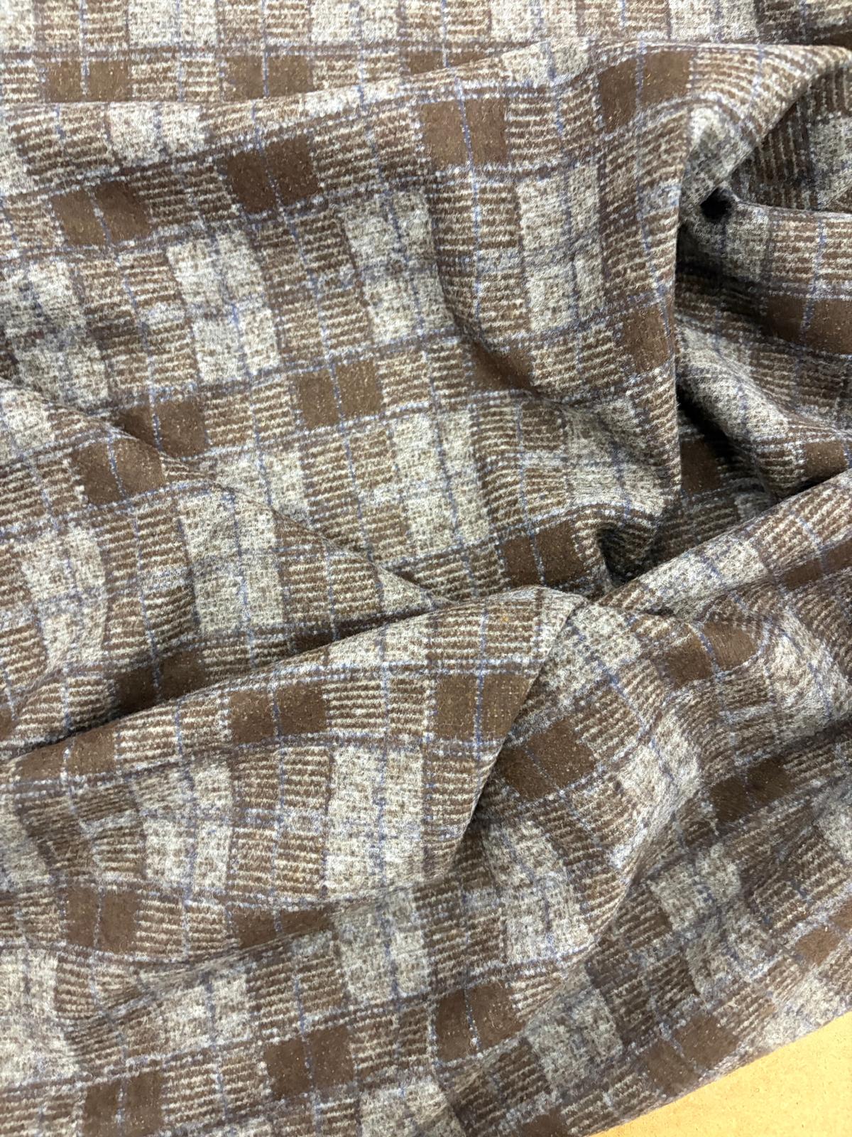 DRACO 044 brown&beige melange cosy jacquard sweater knit