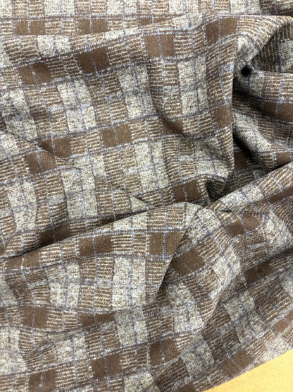 DRACO 044 brown&beige melange cosy jacquard sweater knit