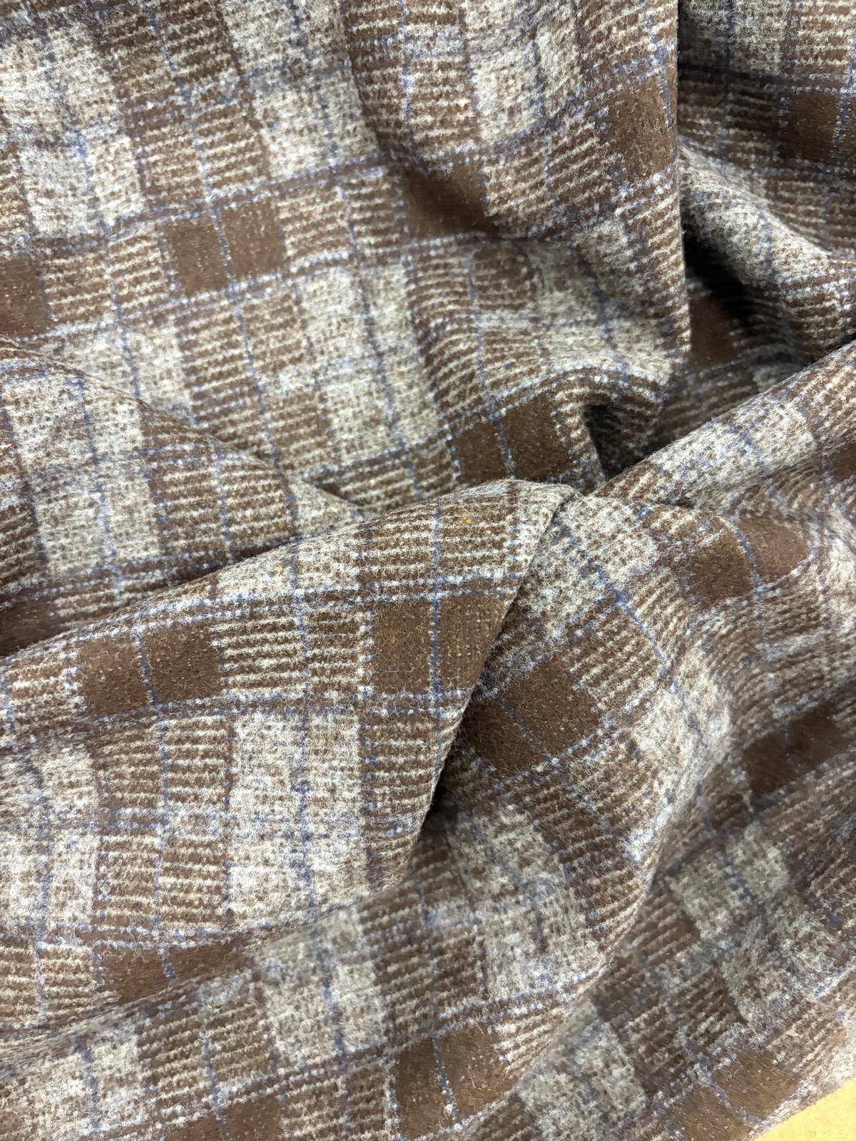 DRACO 044 brown&beige melange cosy jacquard sweater knit