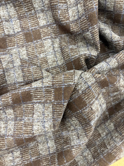 DRACO 044 brown&beige melange cosy jacquard sweater knit