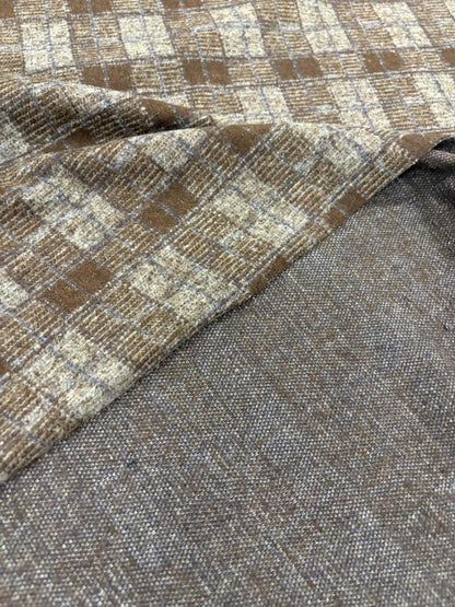 DRACO 044 brown&beige melange cosy jacquard sweater knit
