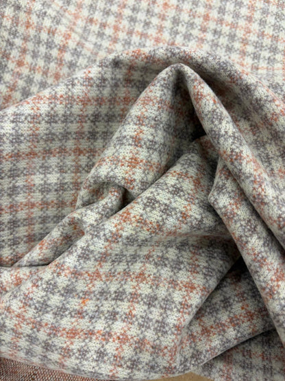 DRACO 045 autumn orange & grey cosy jacquard sweater knit