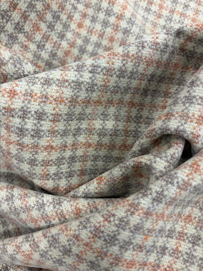 DRACO 045 autumn orange & grey cosy jacquard sweater knit