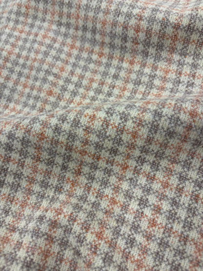 DRACO 045 autumn orange & grey cosy jacquard sweater knit
