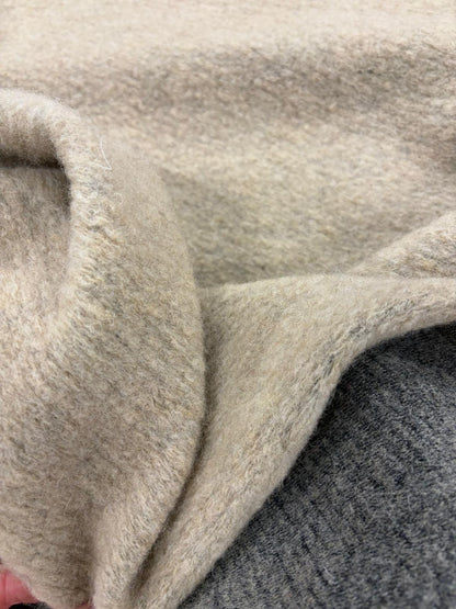 DRACO 046 double face beige&grey tonal boiled wool