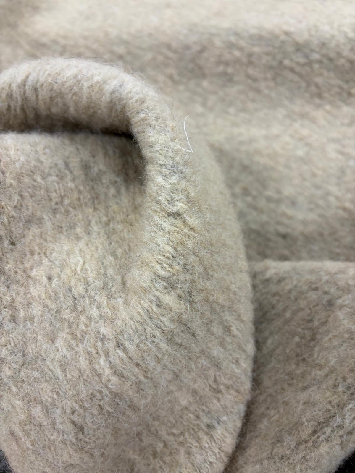 DRACO 046 double face beige&grey tonal boiled wool