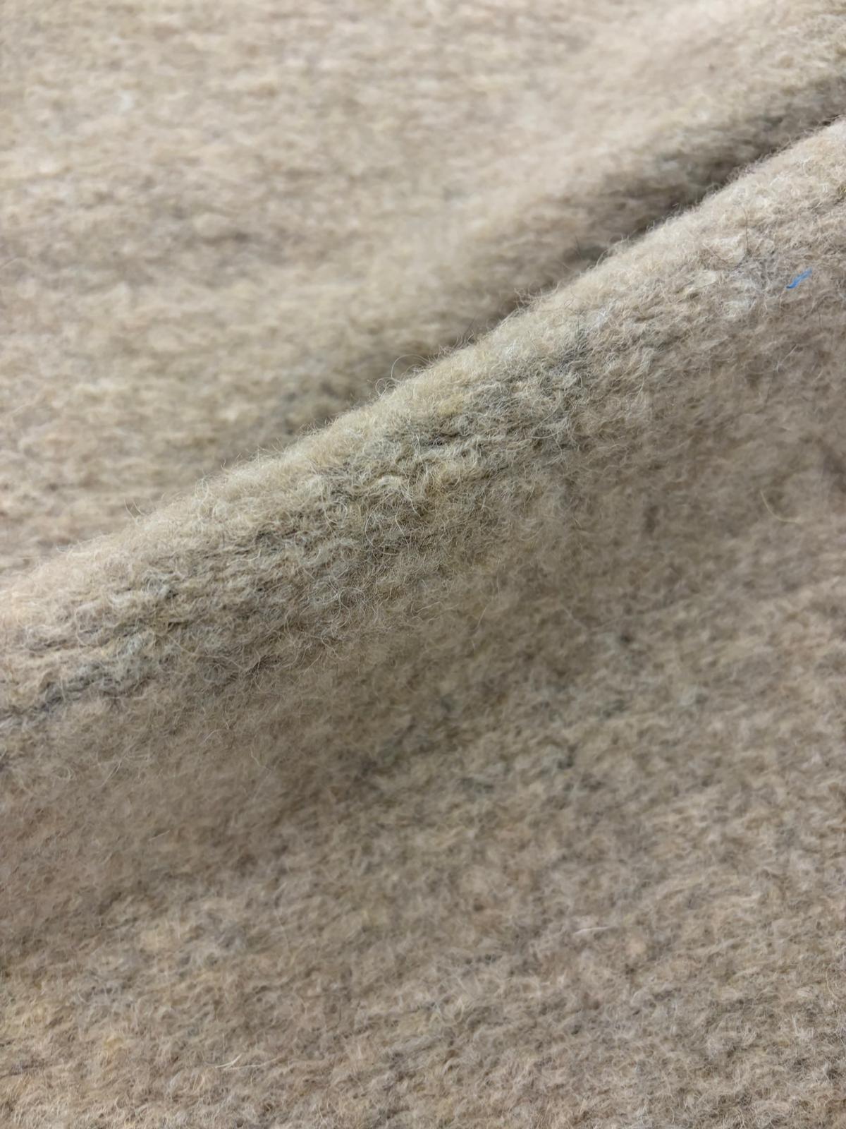 DRACO 046 double face beige&grey tonal boiled wool