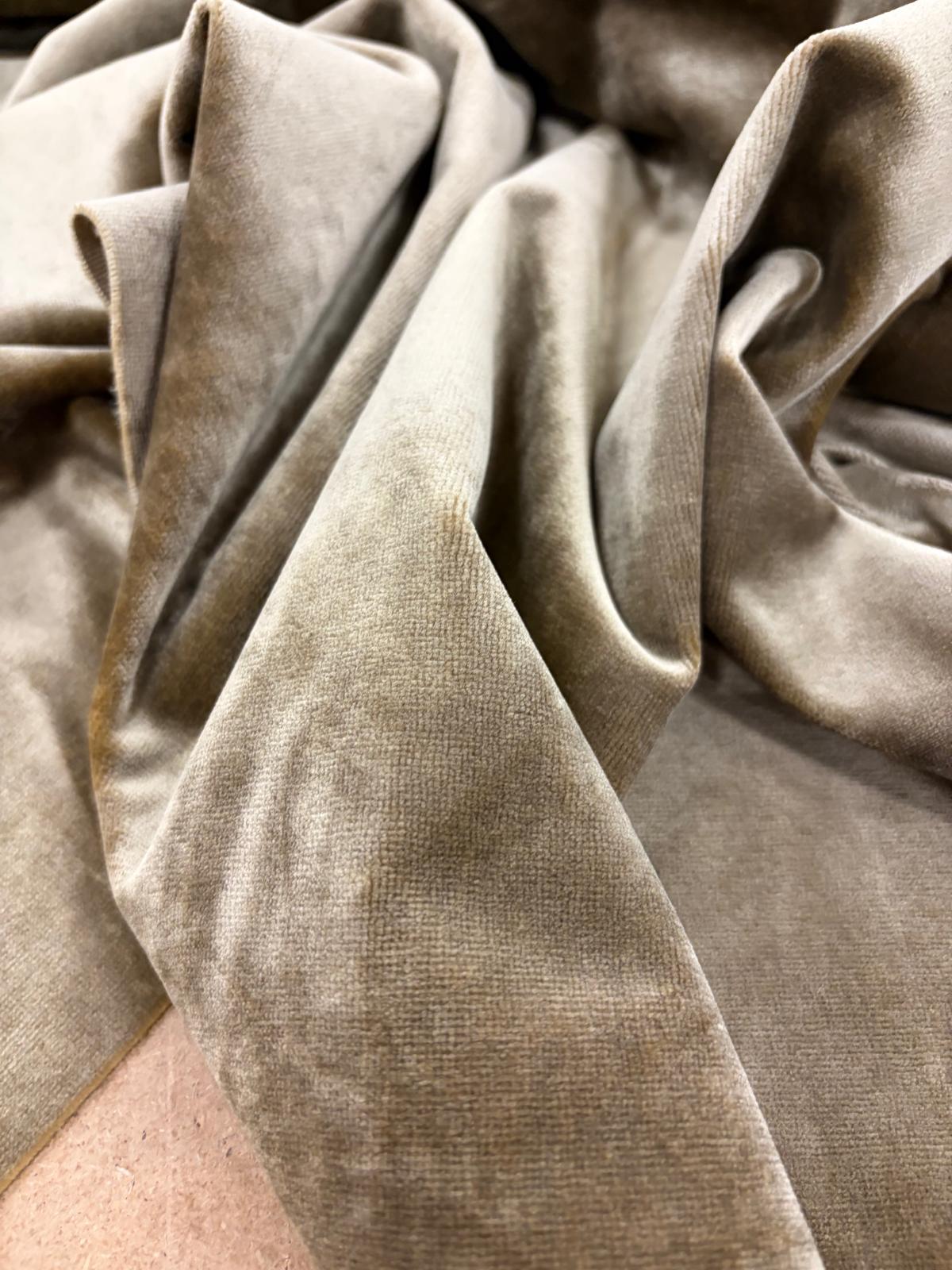 DRACO 049 olive green cotton velvet