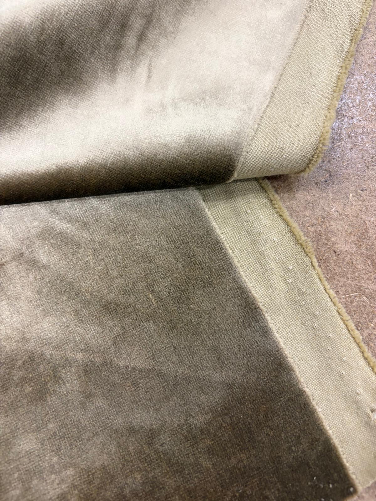 DRACO 049 olive green cotton velvet