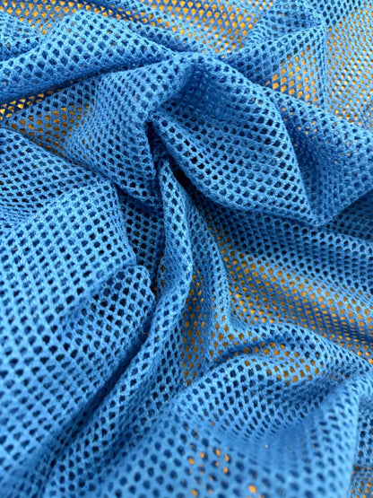 DRACO 052 open-knit cotton net blue