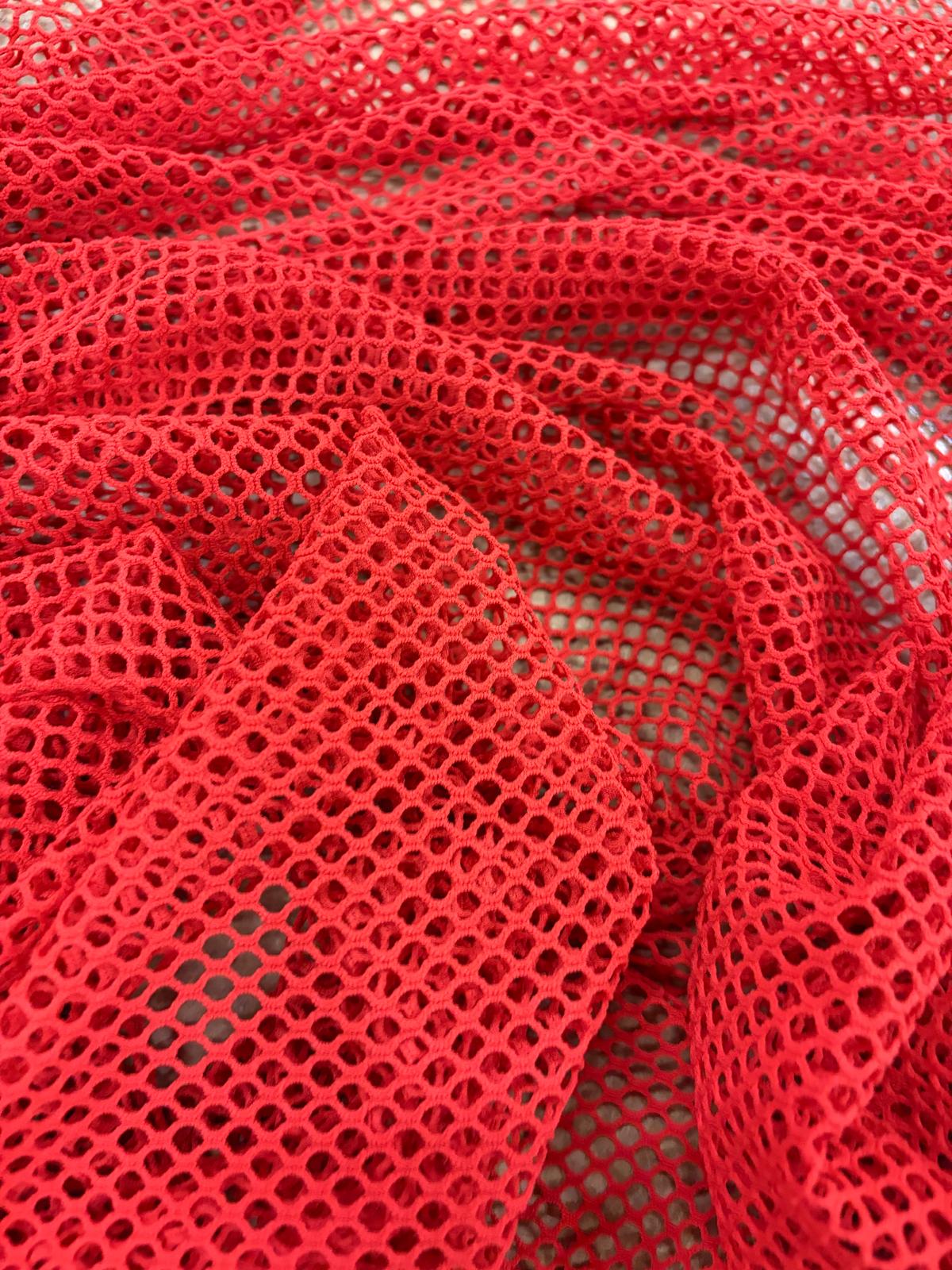 DRACO 053 open-knit polyamide net red