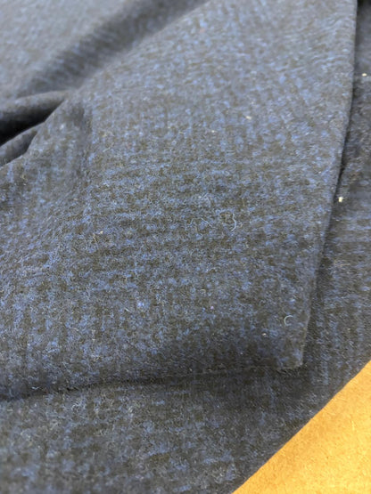DRACO 064 black&blue check heavyweight wool jersey