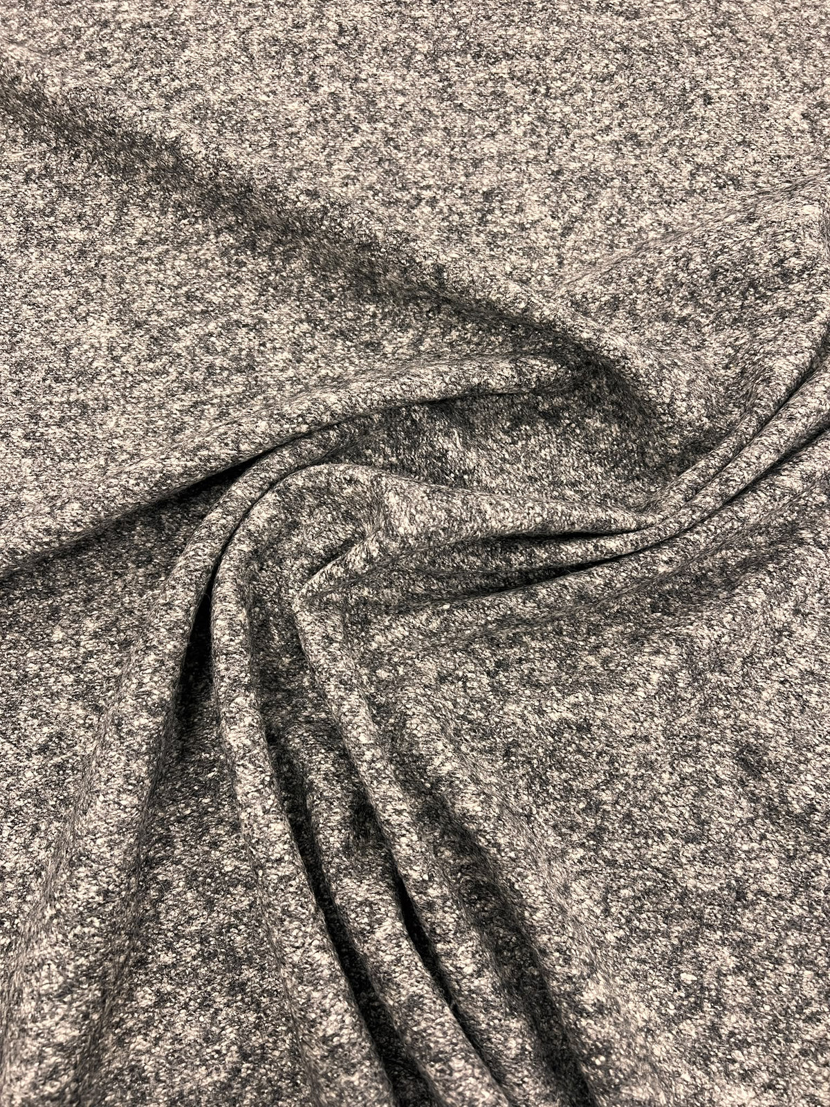 URI 001  heavy wool jersey grey tonal rich boucle