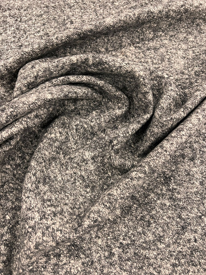 URI 001  heavy wool jersey grey tonal rich boucle