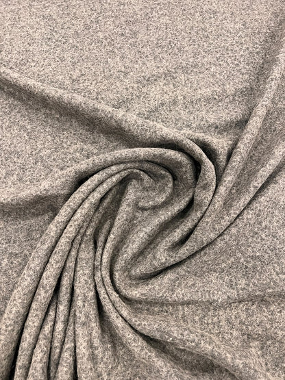 URI 007 charcoal melange brushed finish boiled wool