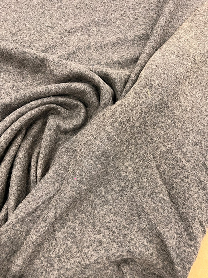 URI 007 charcoal melange brushed finish boiled wool