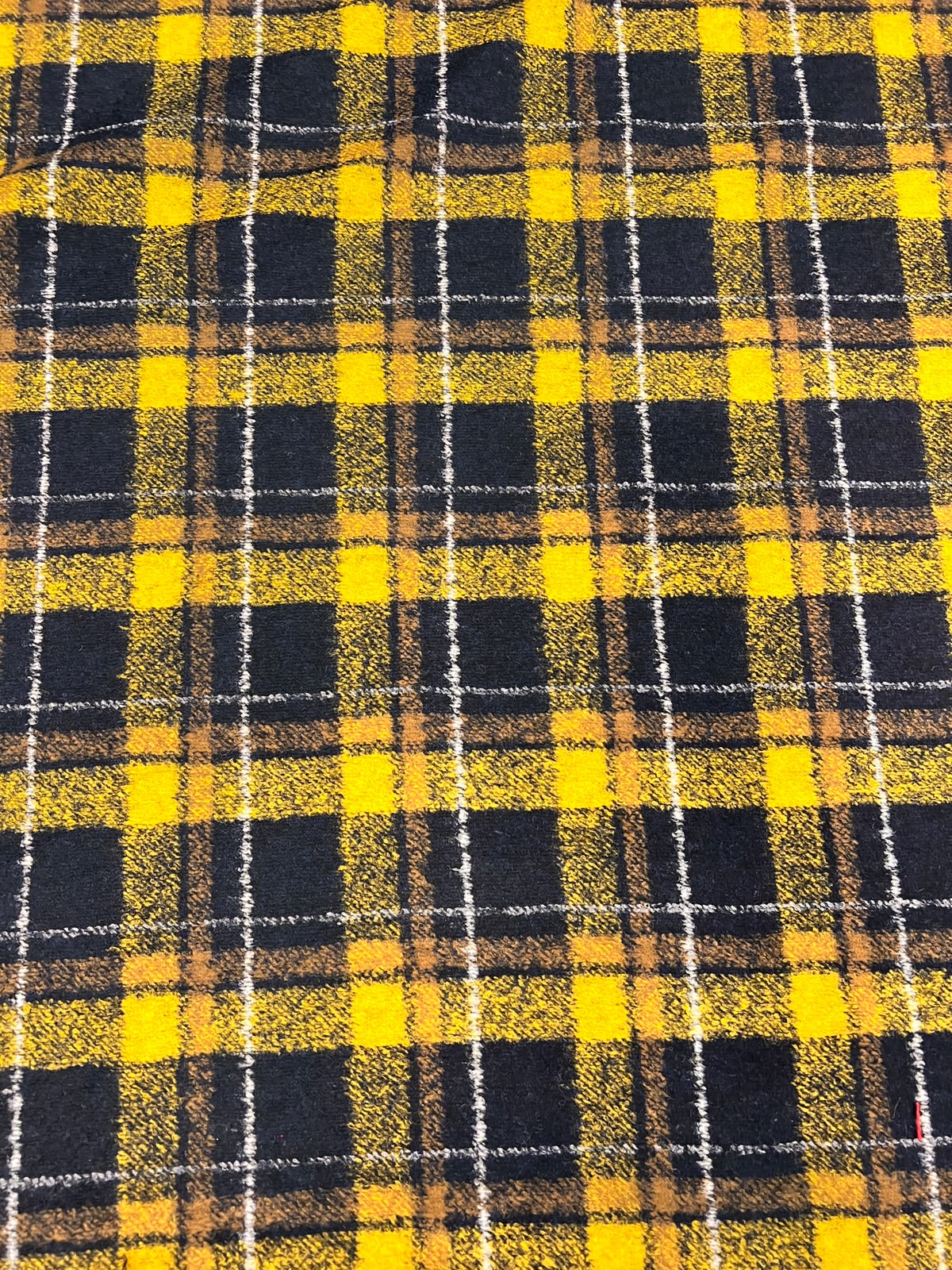 URI 009 double face tartan wool & solid jersey back