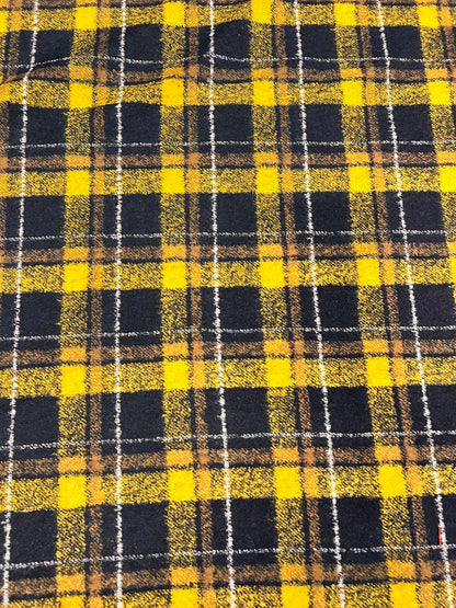 URI 009 double face tartan wool & solid jersey back