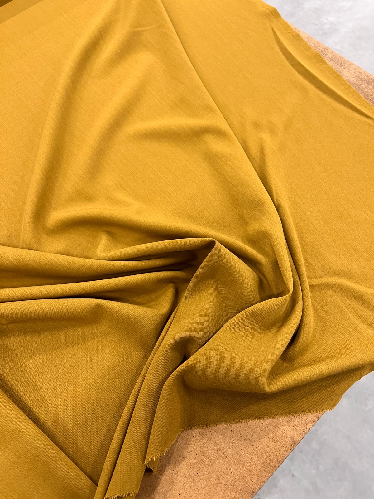 URI 010 mustard wool blended drape