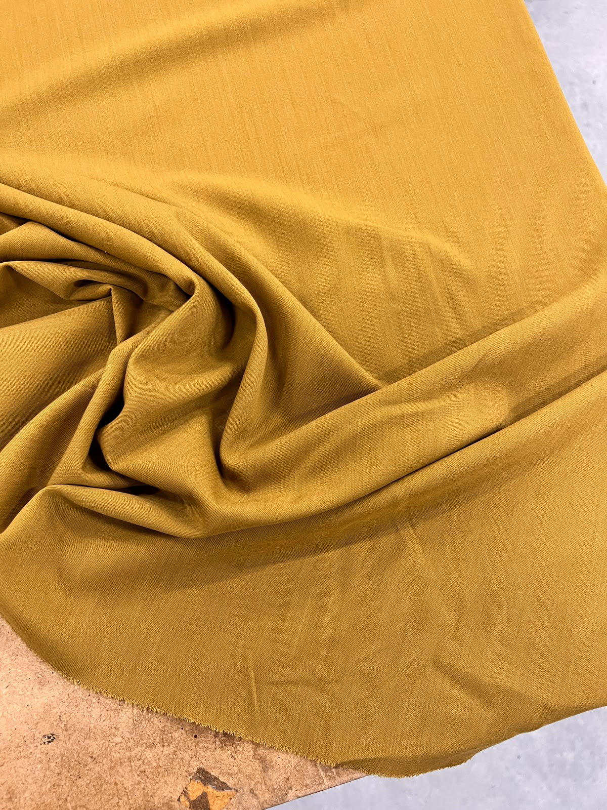 URI 010 mustard wool blended drape