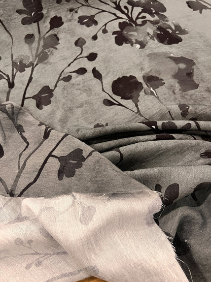 URI 014 AOP floral crepe grey&black