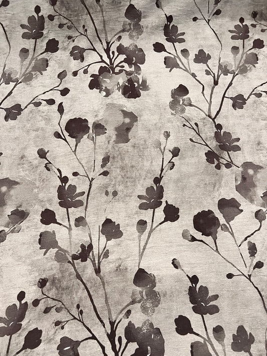 URI 014 AOP floral crepe grey&black