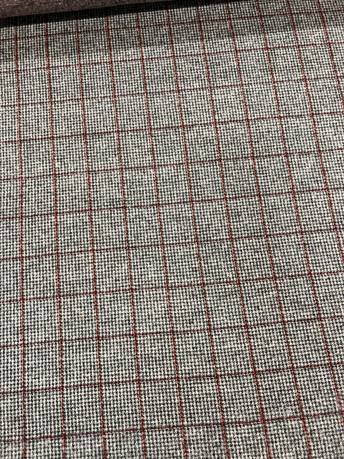 URI 018 houndstooth flannel wool blend suiting