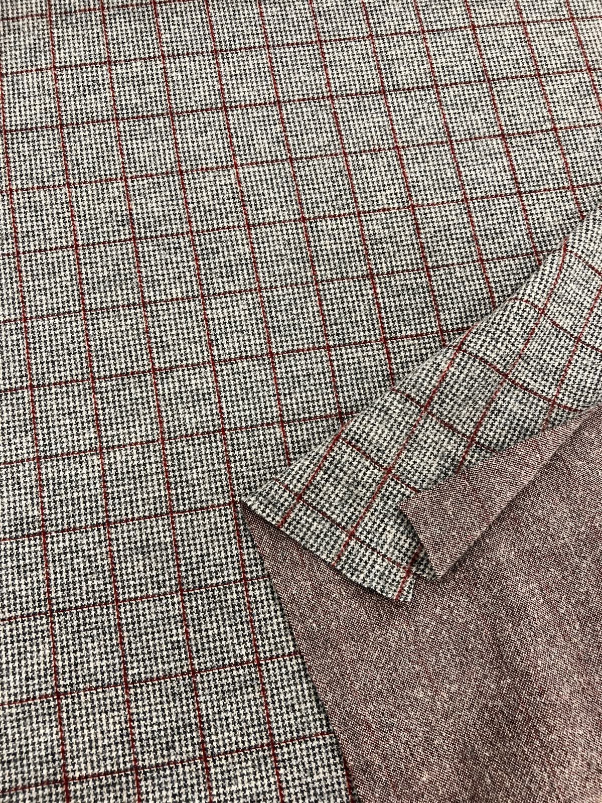 URI 018 houndstooth flannel wool blend suiting