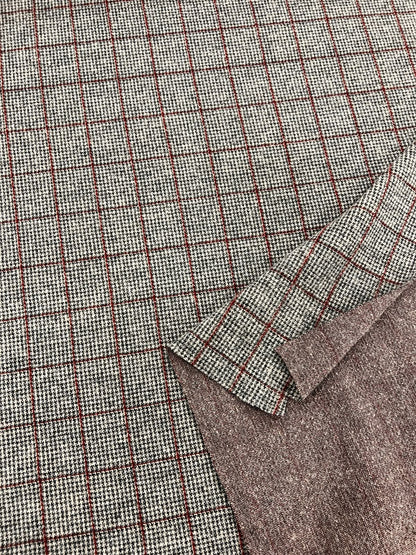 URI 018 houndstooth flannel wool blend suiting