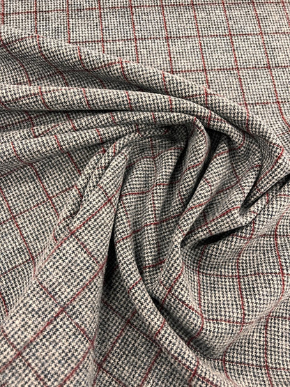 URI 018 houndstooth flannel wool blend suiting