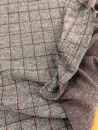 URI 018 houndstooth flannel wool blend suiting