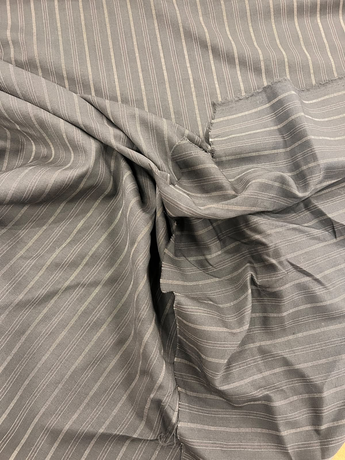 URI 020 yarn dyed wool blended suiting fabric khaky&ecru