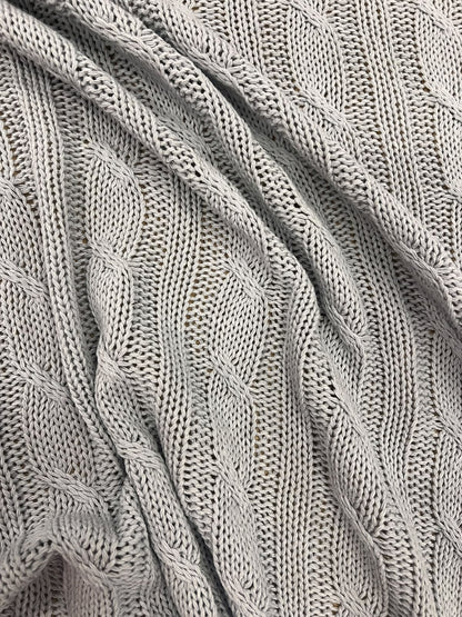 DARIA 040 Ivory knitted cable 100% wool