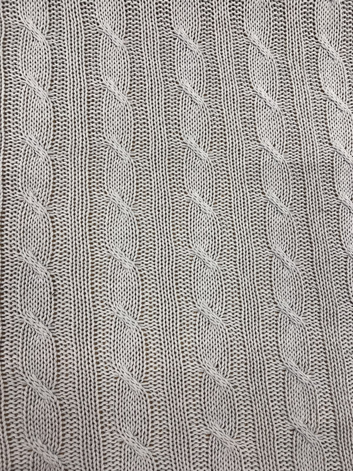 DARIA 040 Ivory knitted cable 100% wool