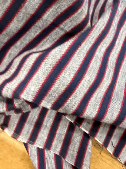 DRACO 065 yarn-dyed vertical stripe linen blended shirting fabric