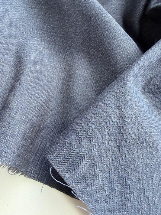DANTE 035 cotton/linnen dark navy denim look