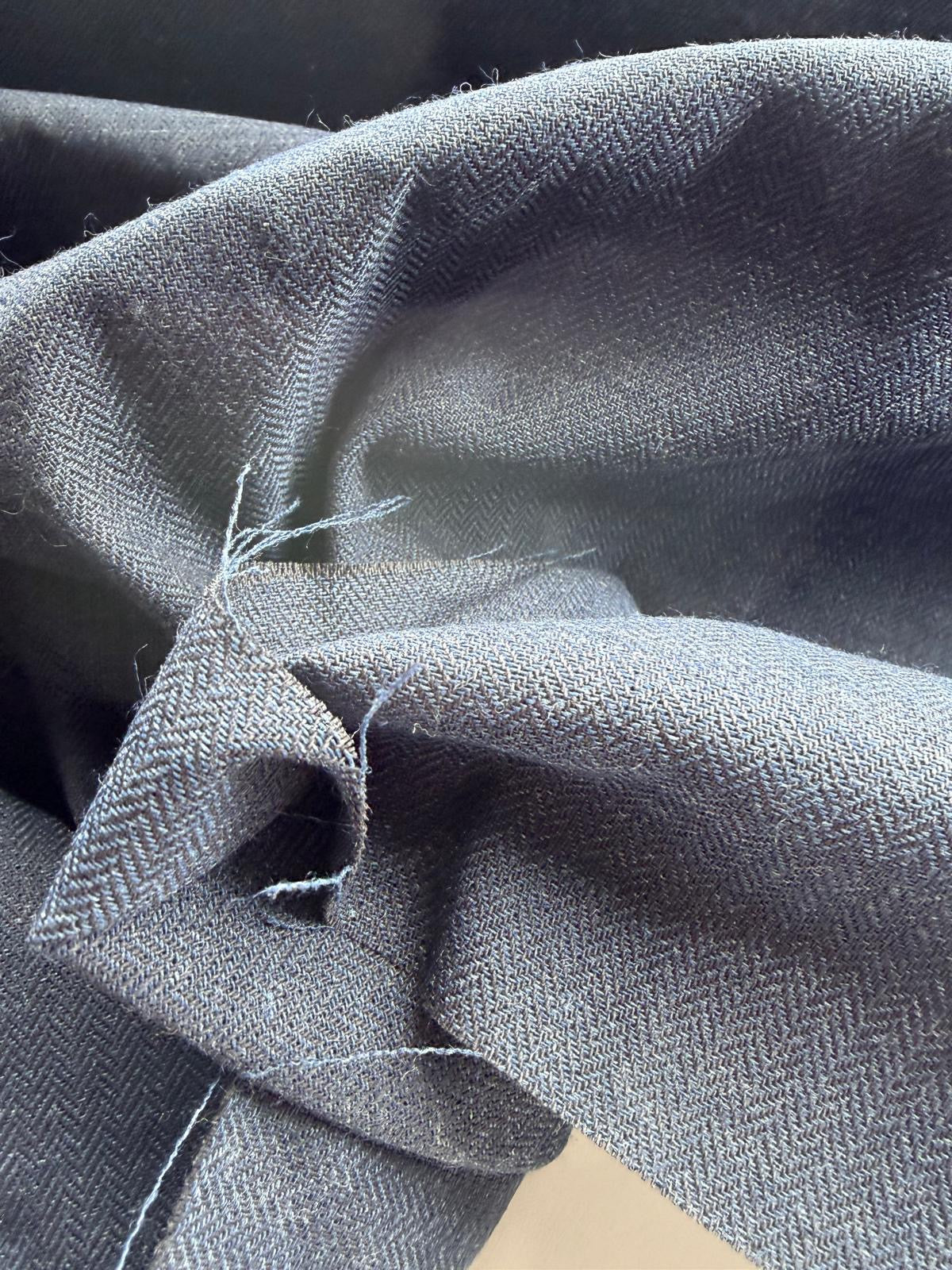 DANTE 035 cotton/linnen dark navy denim look