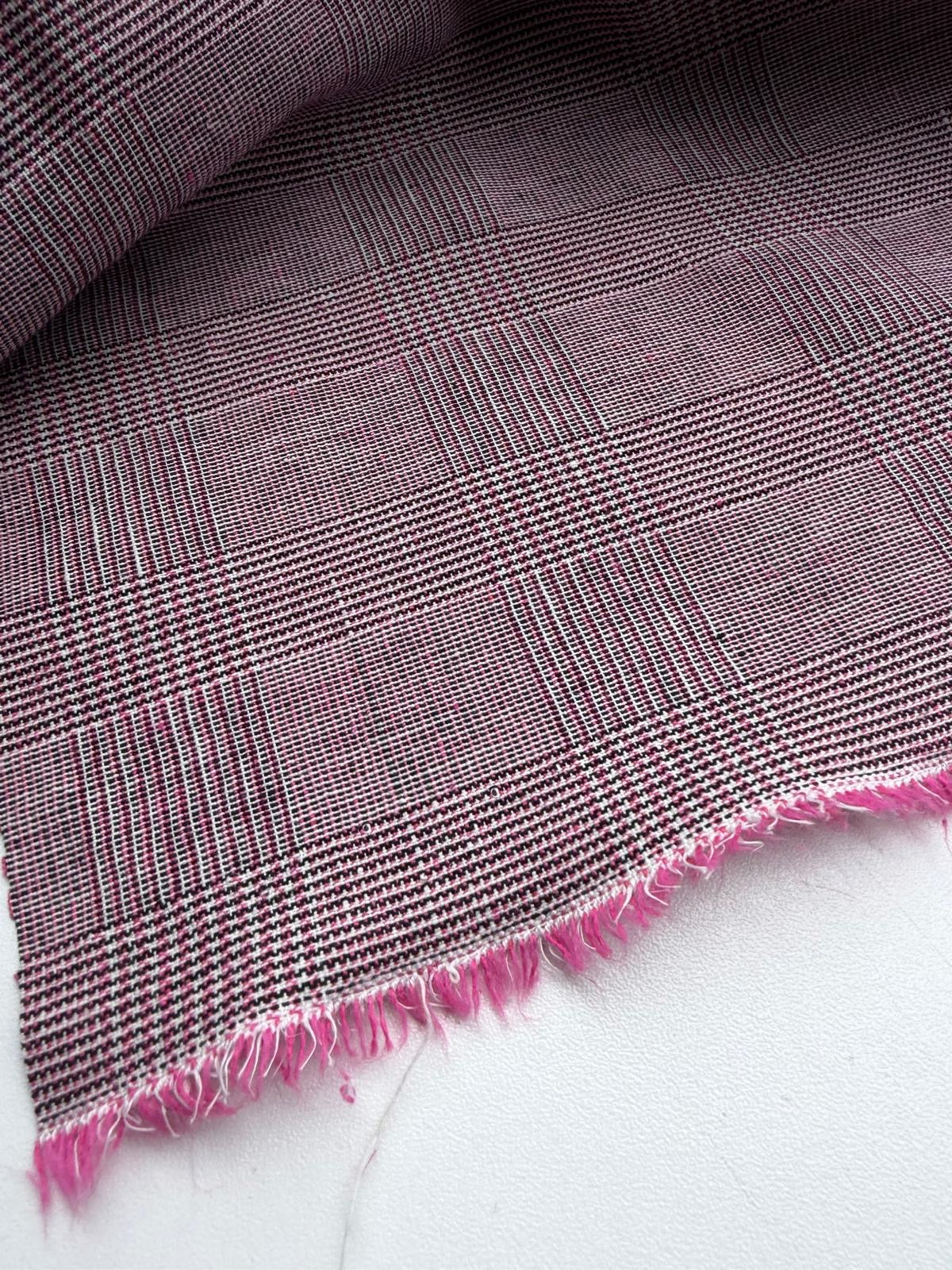 DANTE 042  cotton/linnen Prince of Wales pink