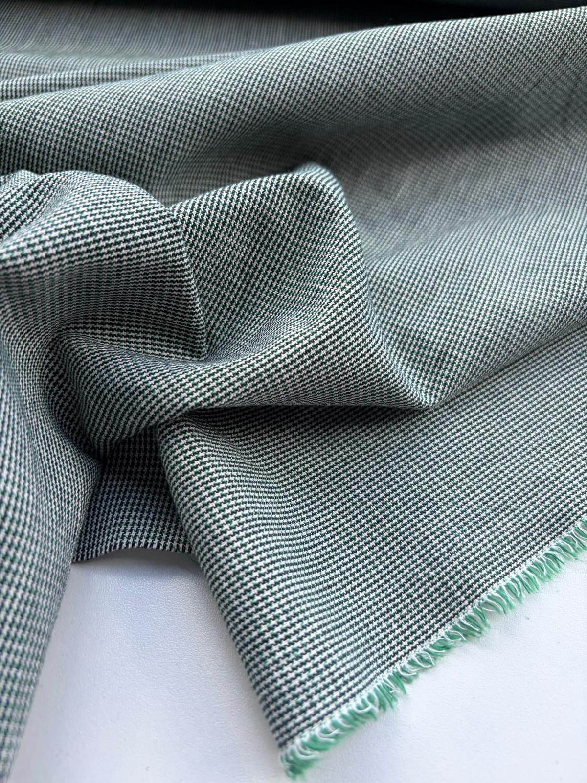 PC DANTE 036 cotton/linnen houndstooth green