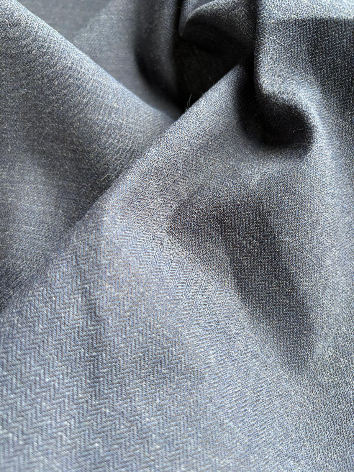 DANTE 035 cotton/linnen dark navy denim look